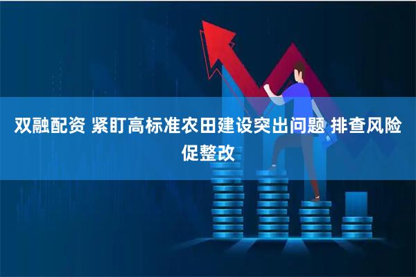 双融配资 紧盯高标准农田建设突出问题 排查风险促整改